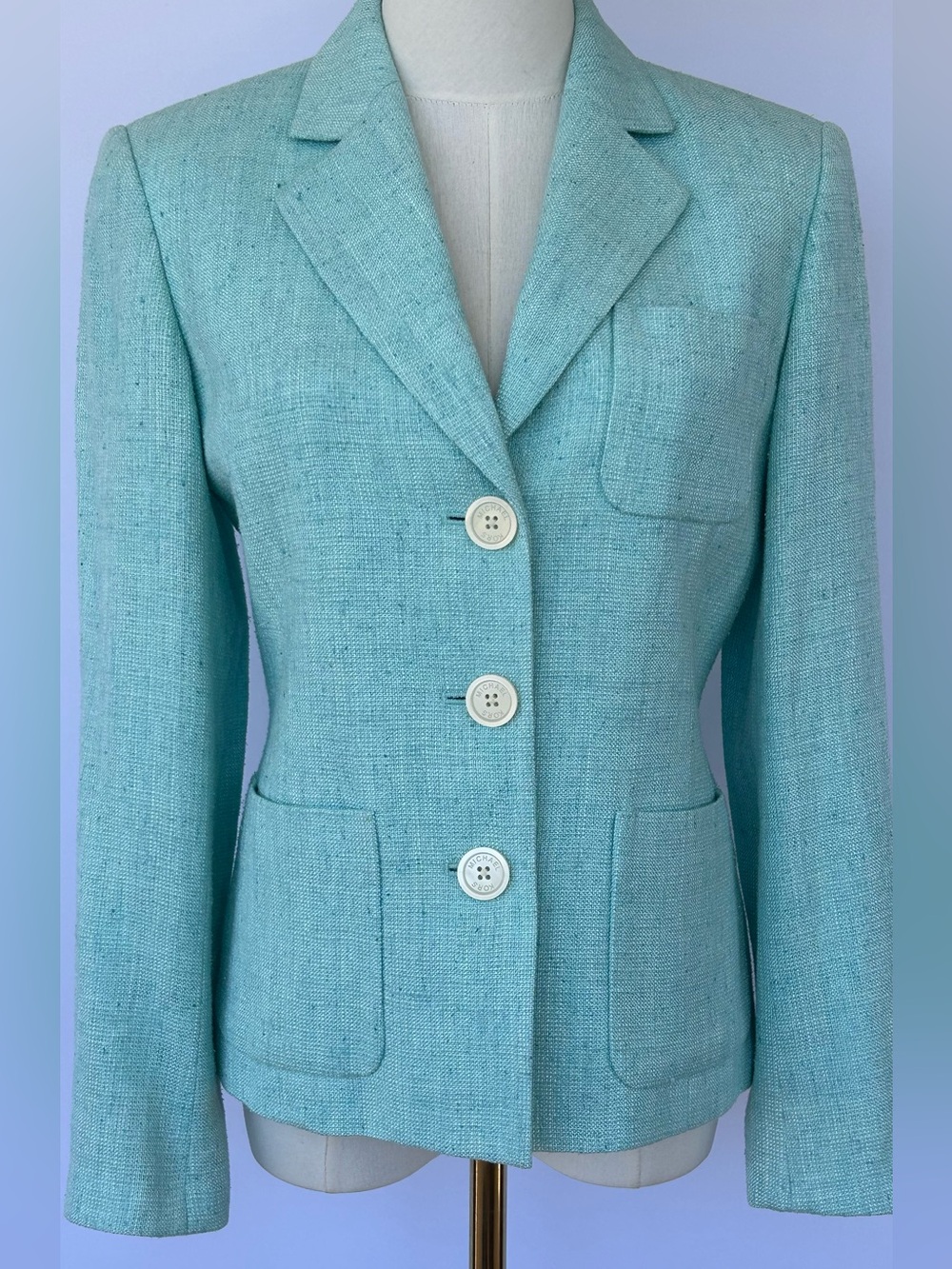 MICHAEL Michael Kors Women’s Silk Blend Tweed 3-Button Blazer Size 4